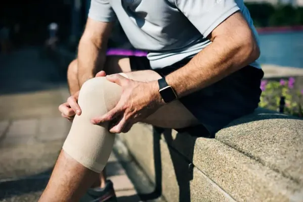 Artromotor para prótesis de rodilla: guía y alquiler 24h 3 Hombre con dolencia en la rodilla